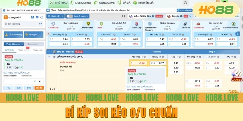 Bí kíp soi kèo O/U chuẩn